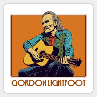 Gordon Lightfoot / Retro Style Fan Design Magnet